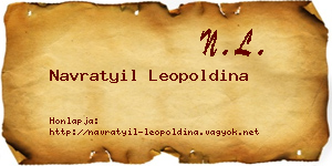 Navratyil Leopoldina névjegykártya